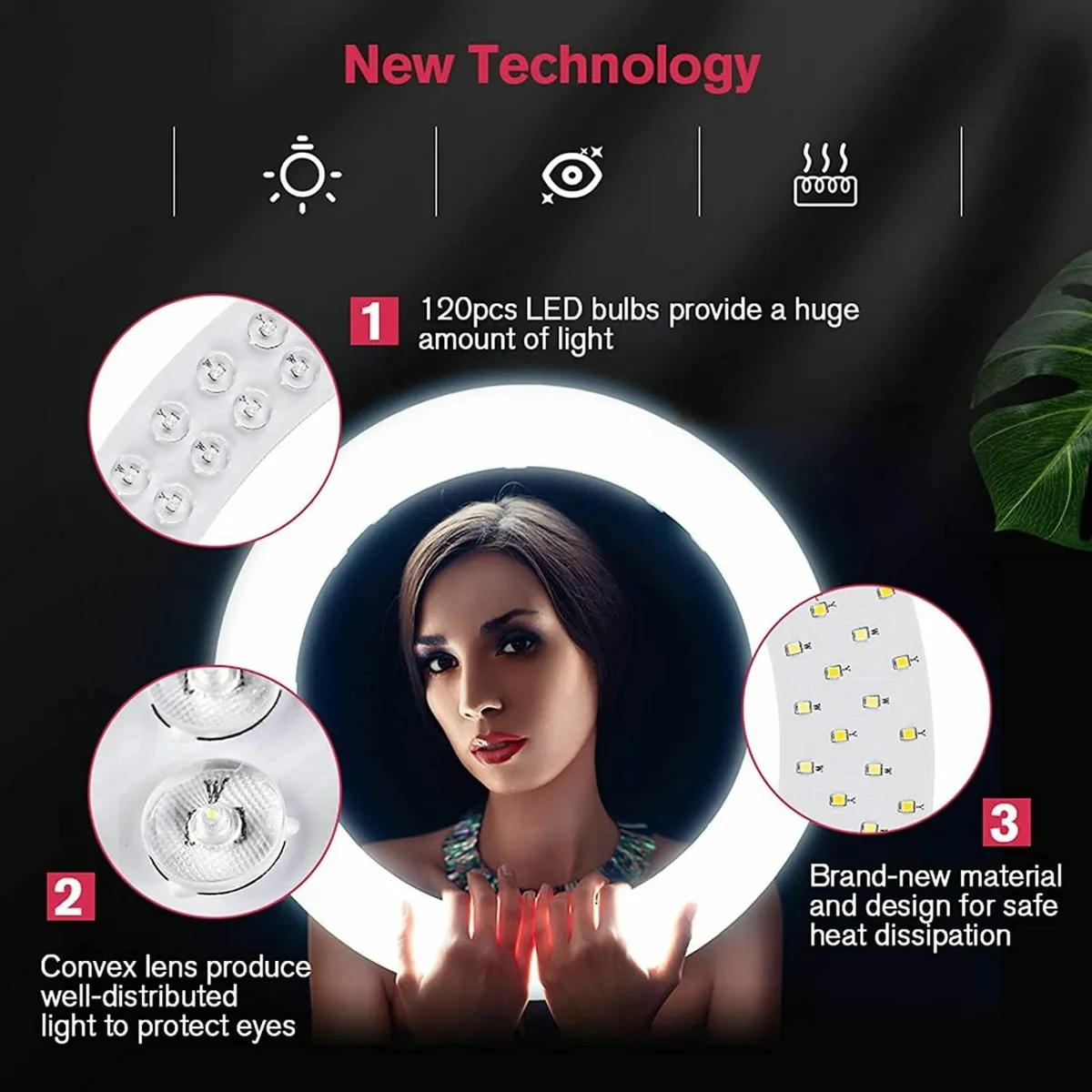19 inch LED Ring Light Tripod Stand Ring Light - Image 2