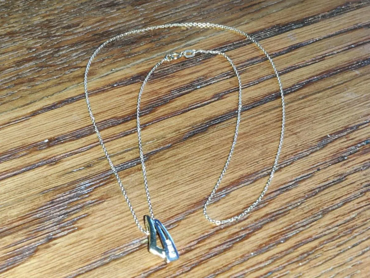 TWO TONE DIAMOND, 9CT Gold 18"Belcher Necklace ! - Image 4