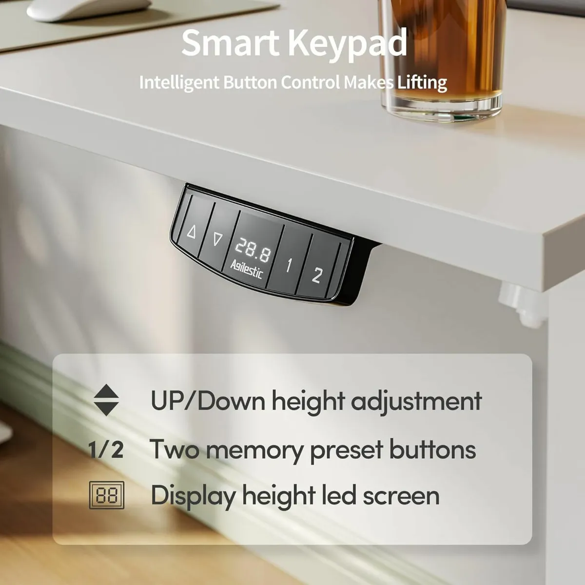 Electric Standing Desk 100x60cm Height Adjustable - Image 4