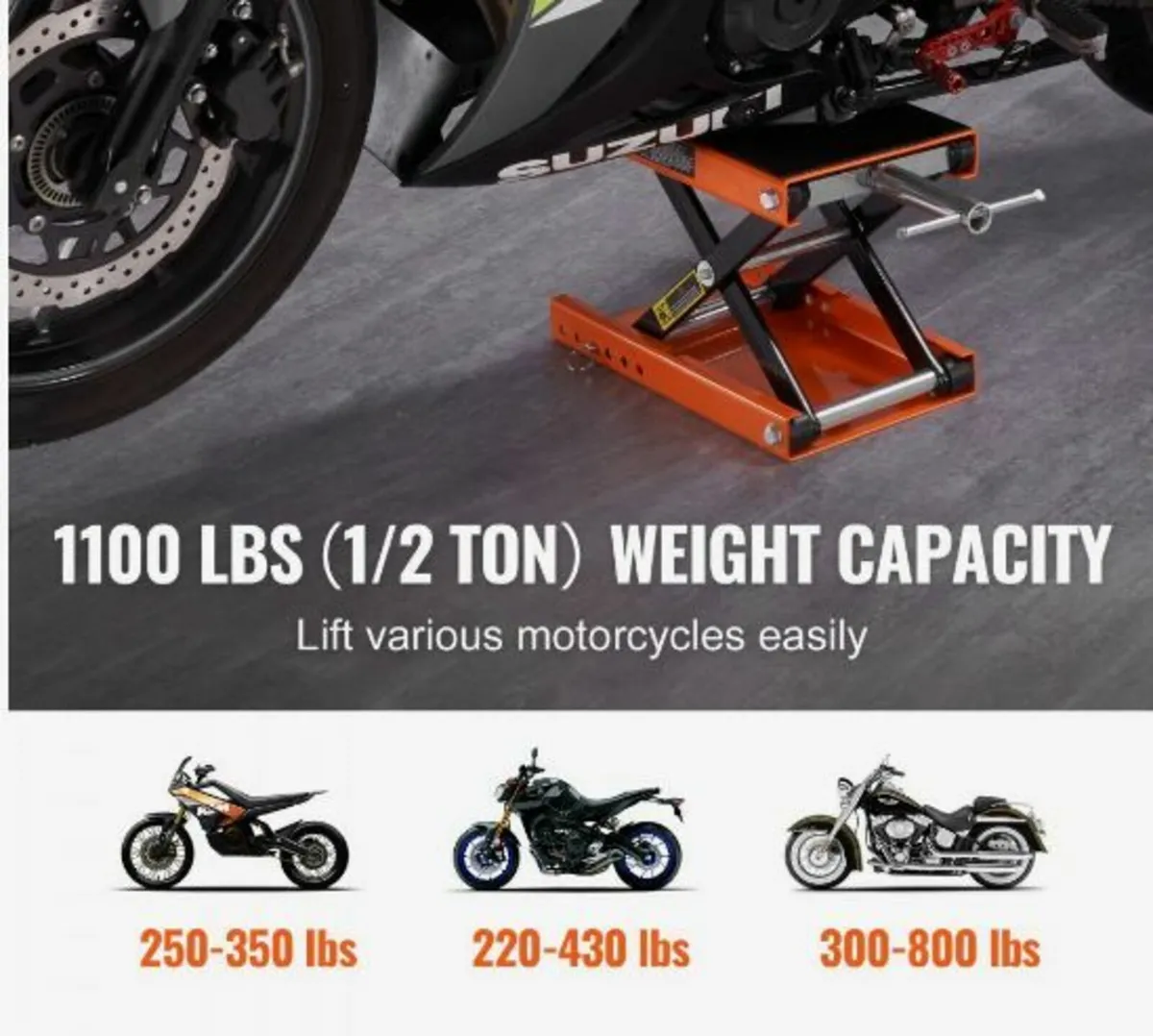Motorcycle Scissor Jack Lift 1100 lbs - Image 2