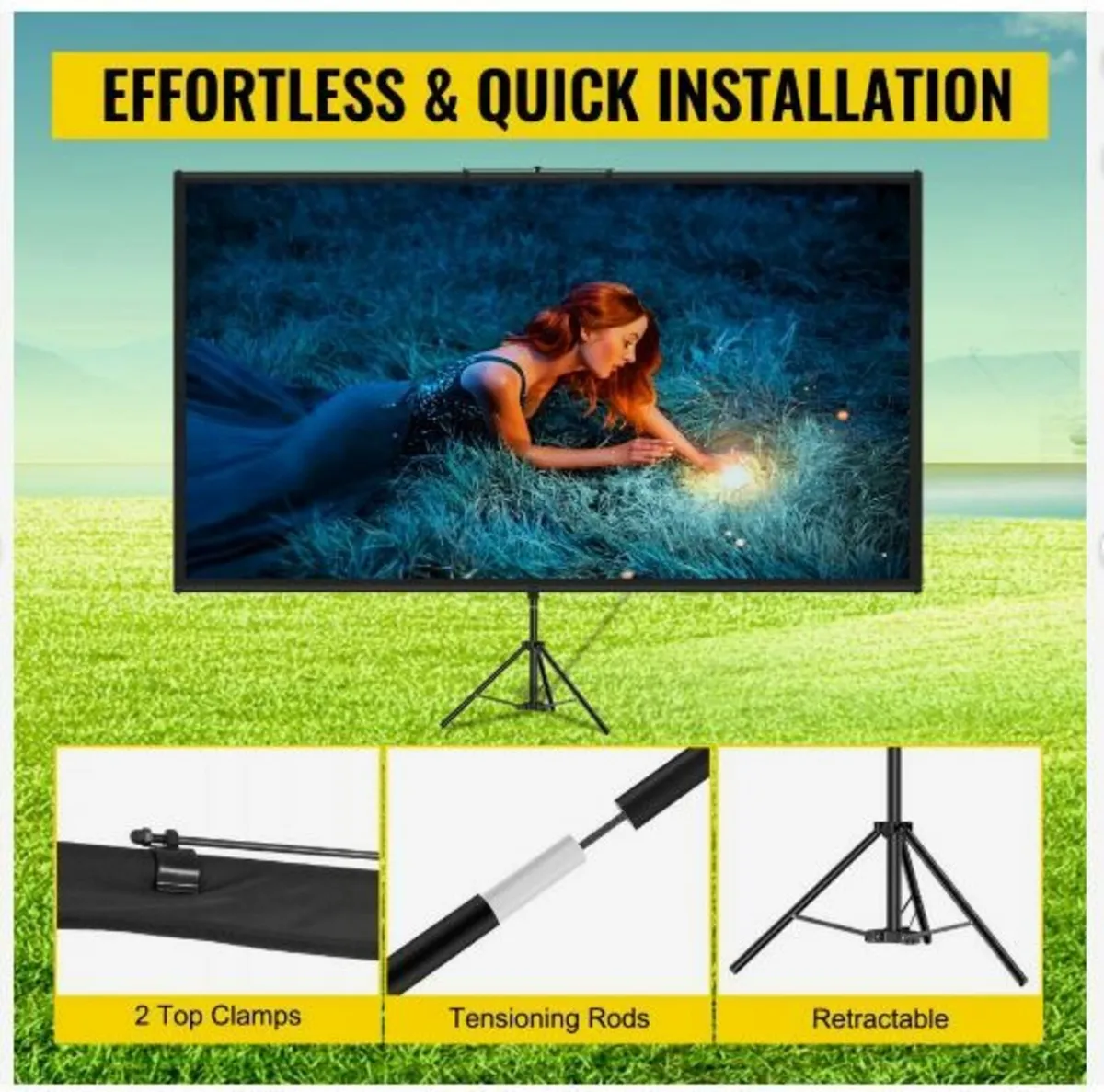 Tripod Projector Screen with Stand 100inch - Image 4