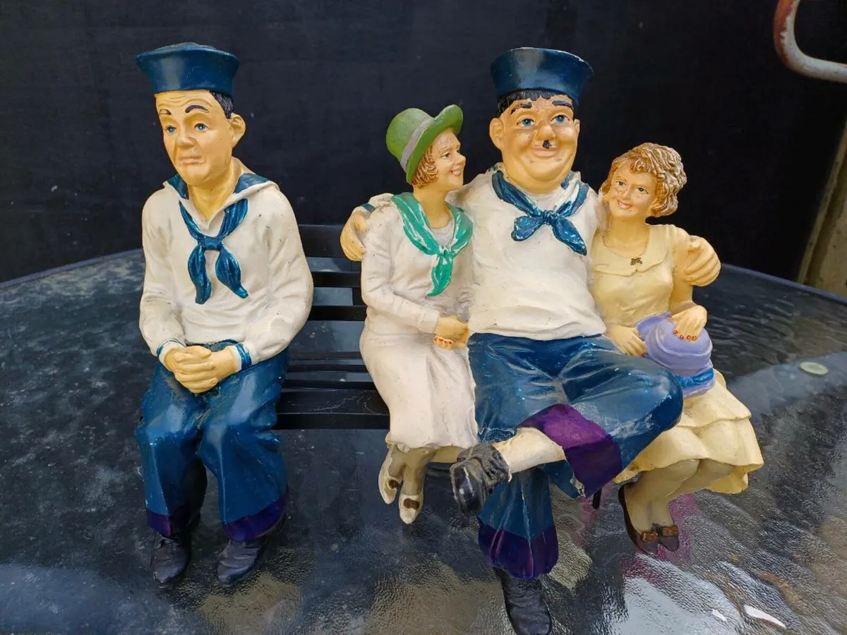 Vintage Laurel & Hardy Ornament - Image 1