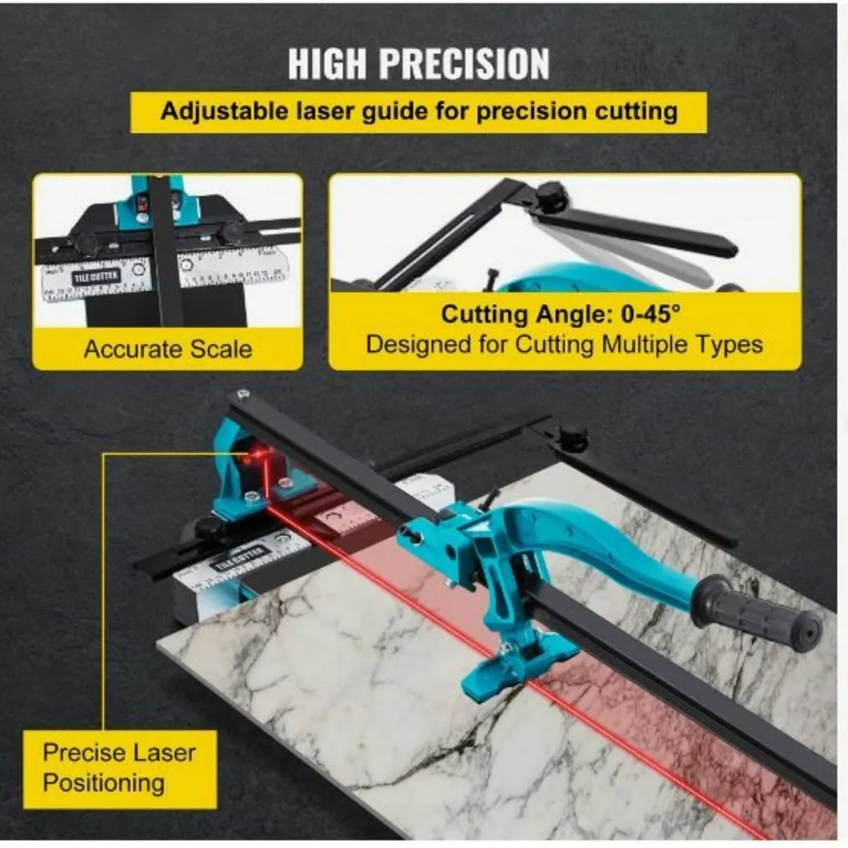 Manual Tile Cutter 1200mm Single Rail Hand - Image 4