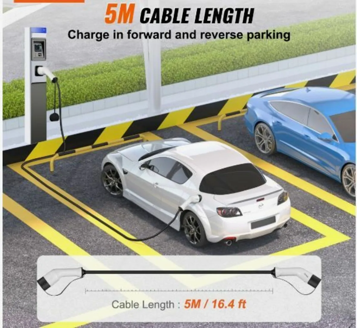 Type 2 to Type 2 EV Charging Cable Electric Vehicl - Image 2