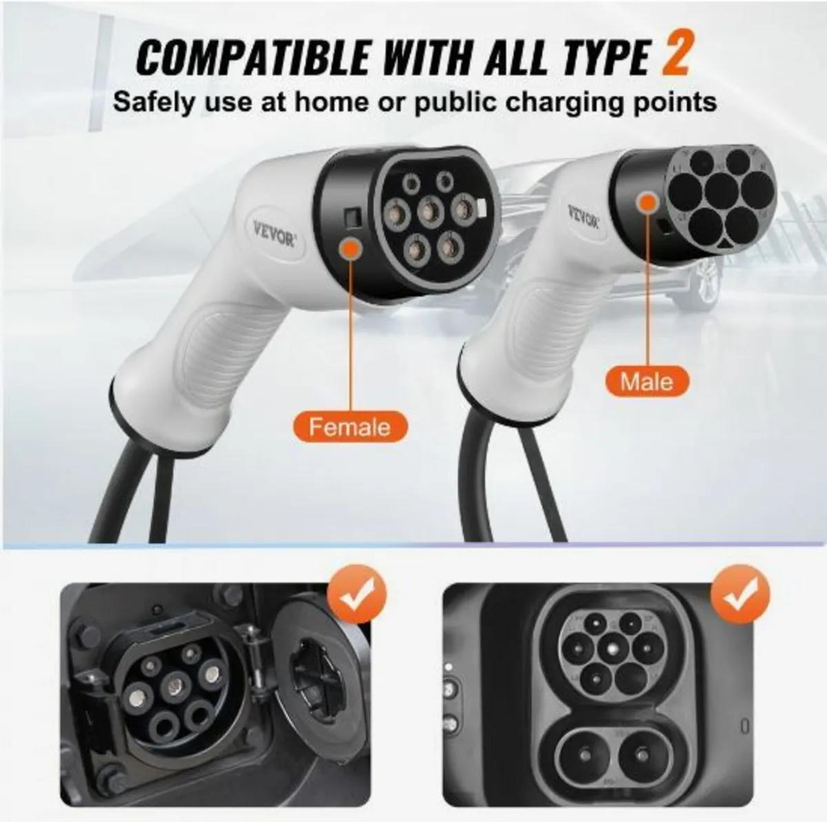 Type 2 to Type 2 EV Charging Cable Electric Vehicl - Image 3