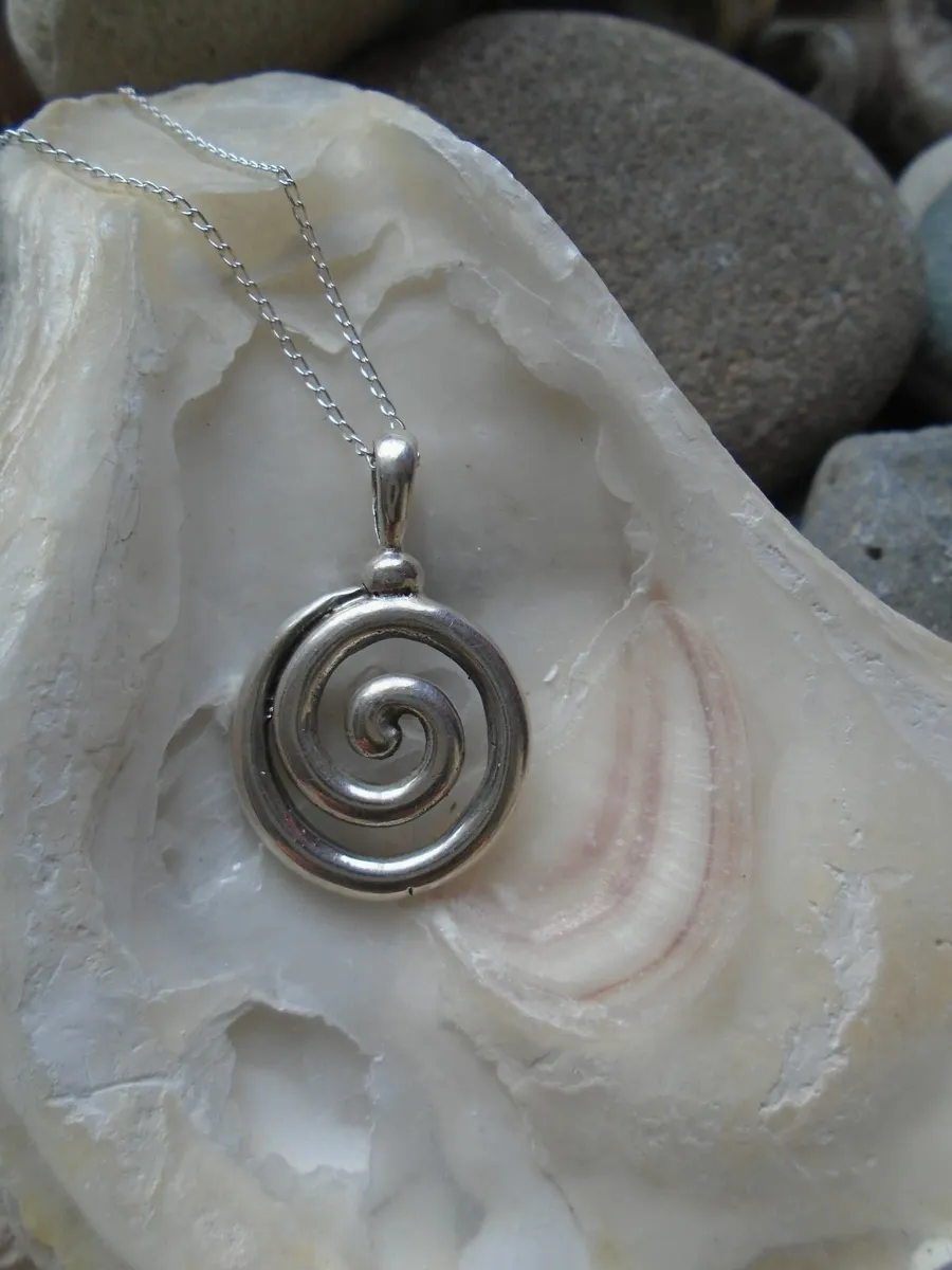 Silver spiral necklace,Jewellery, Necklace - Image 1