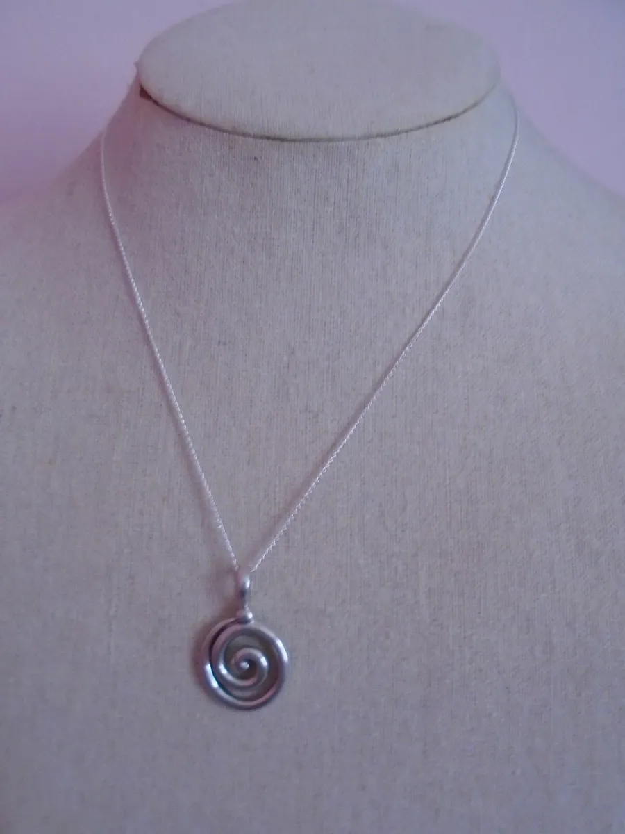 Silver spiral necklace,Jewellery, Necklace - Image 3