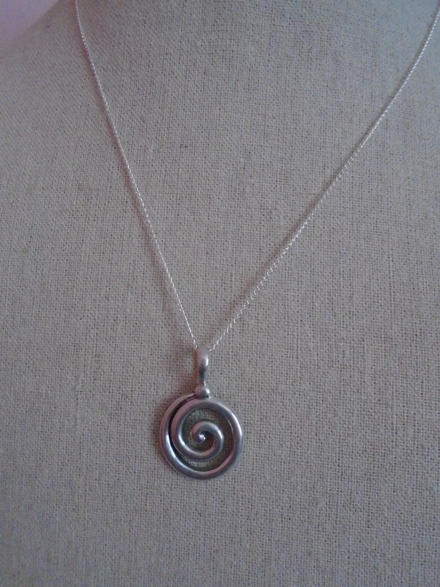Silver spiral necklace,Jewellery, Necklace - Image 4