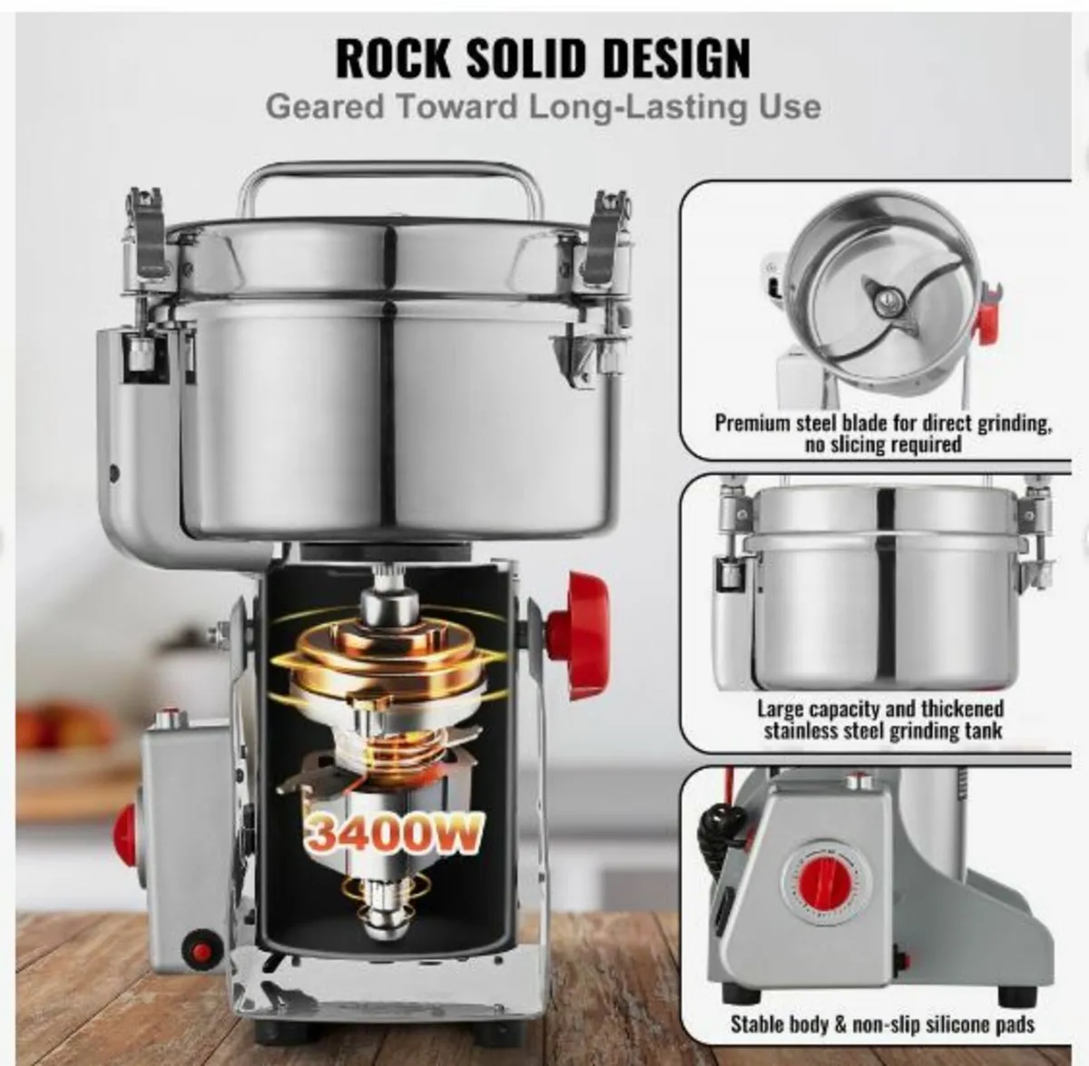 2500g Commercial Spice Grinder Electric - Image 4
