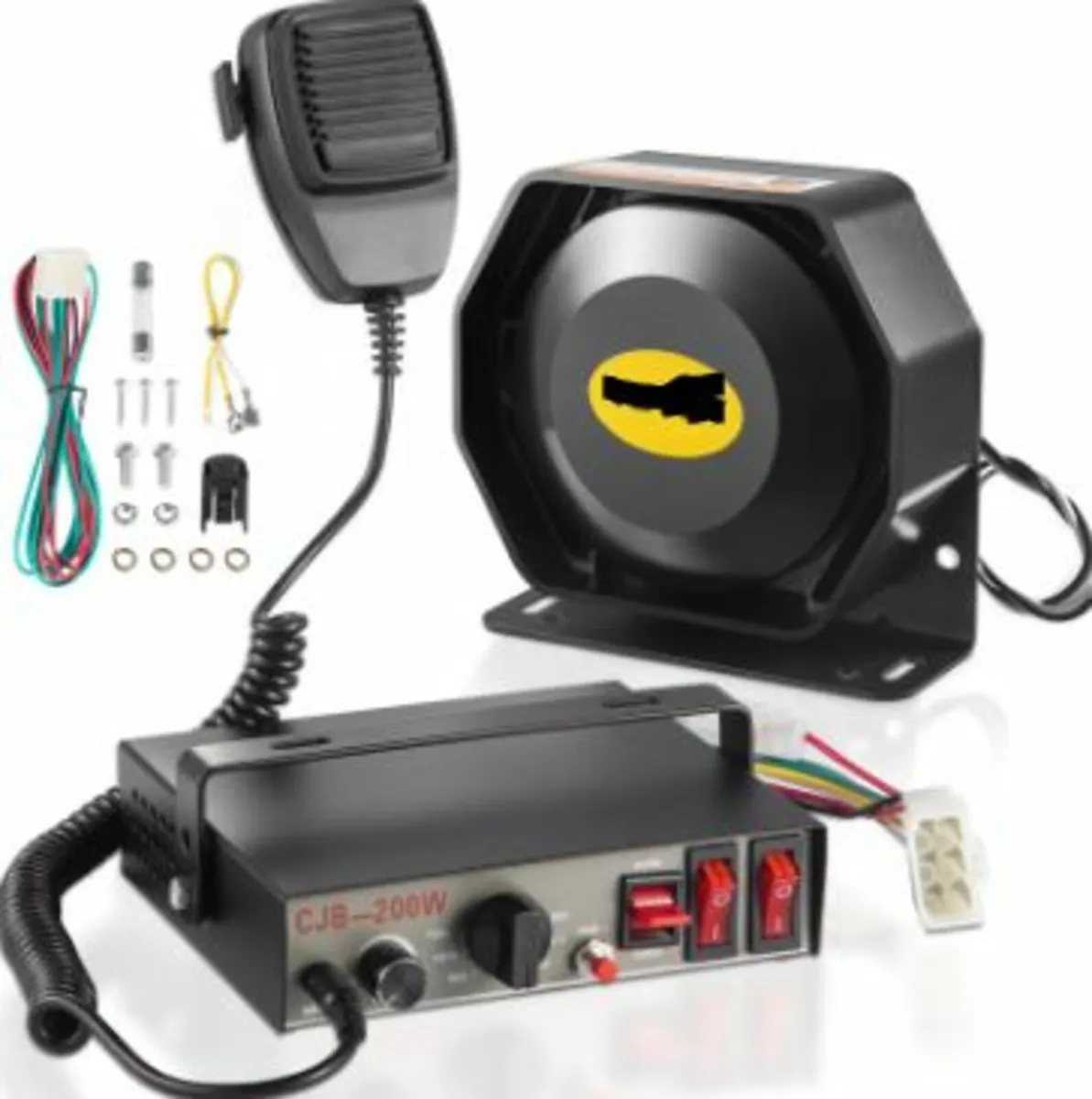 Police Sirens 200W 9-Tone Car Warning - Image 1