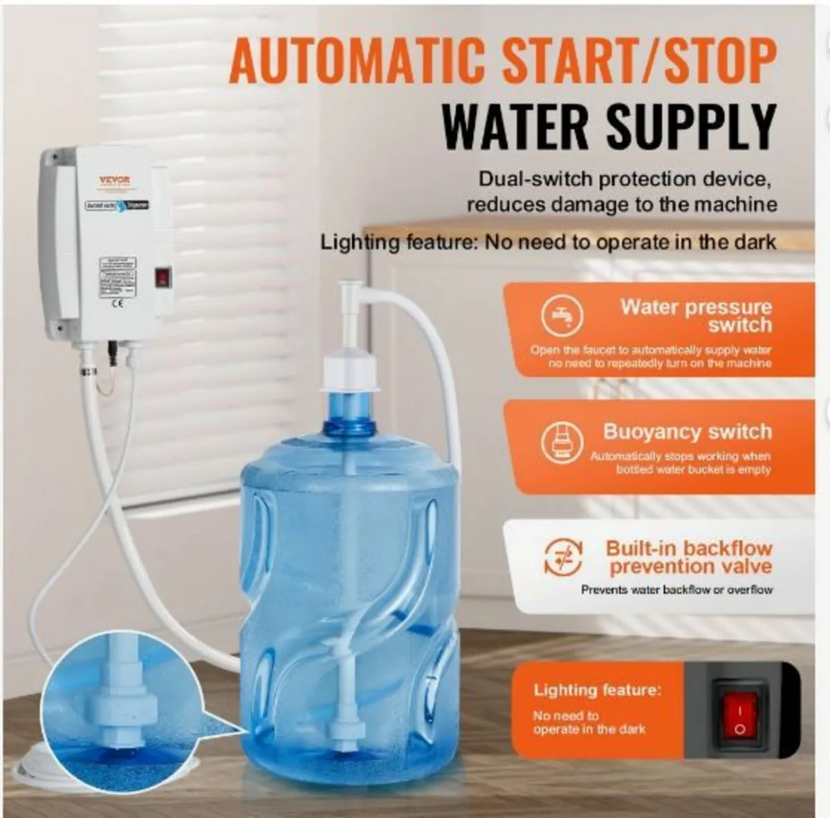 1 Gallon Water Dispenser Pump 40psi Coffee - Image 2