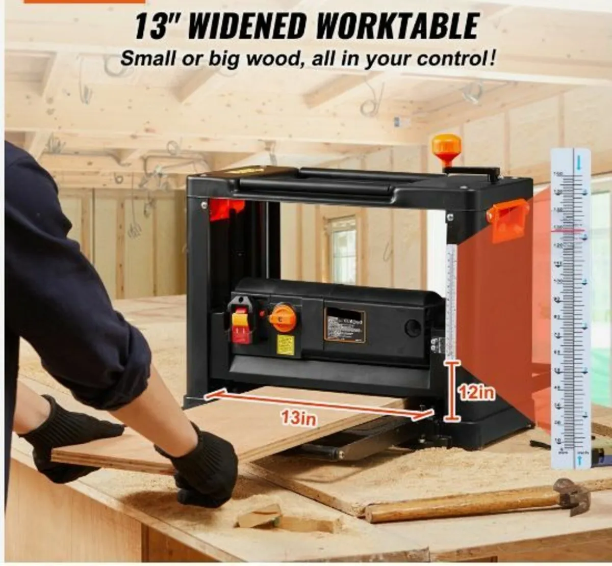 Thickness Planer, Two Speed, 13" Width - Image 2