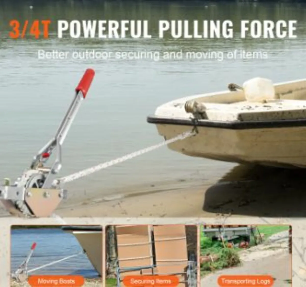 Rope Puller, 3/4 Ton (1,653 lbs) Pulling Capacity - Image 3