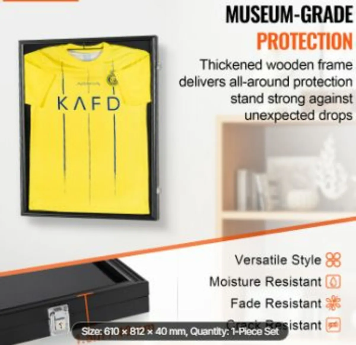 Jersey Display Frame Case, 24 x 32 x 1.5 in, Large - Image 2