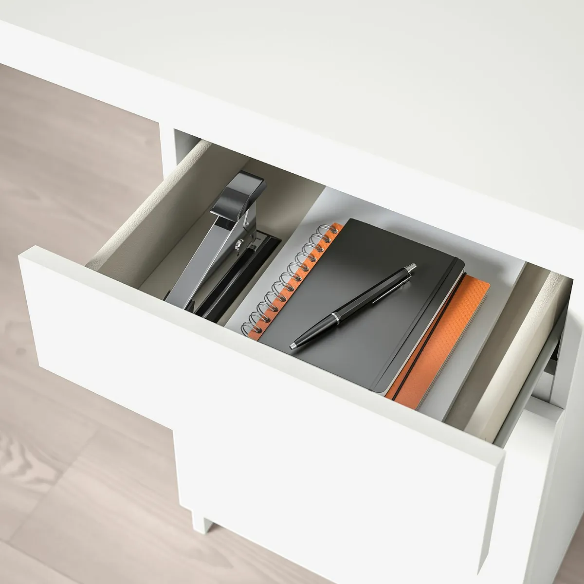 Malm Desk, white 140x65 - Image 4