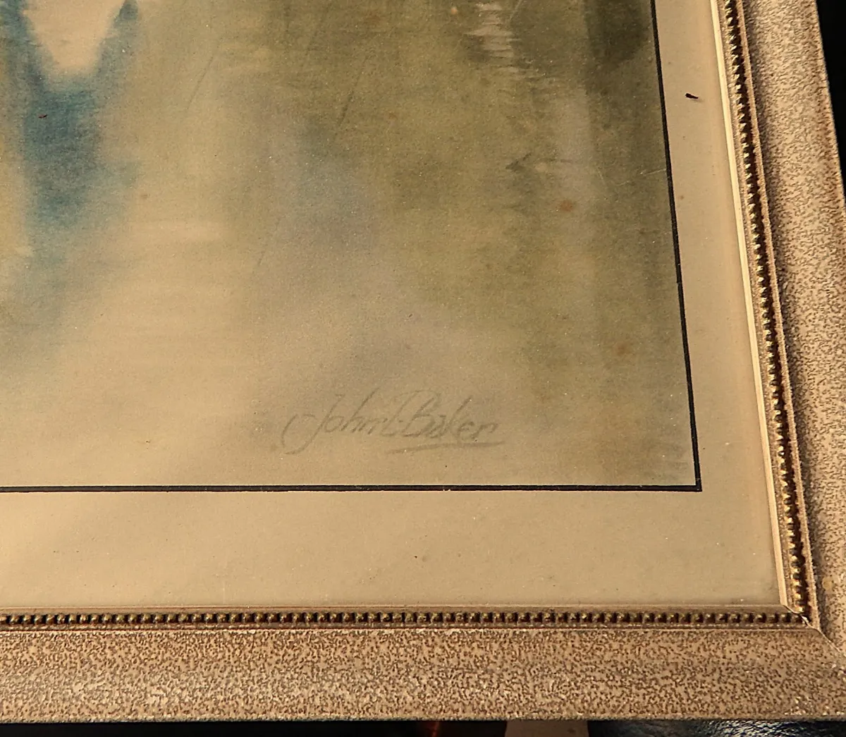 Vintage John Baker Print ‘A Rainy Day’ c1950s - Image 3