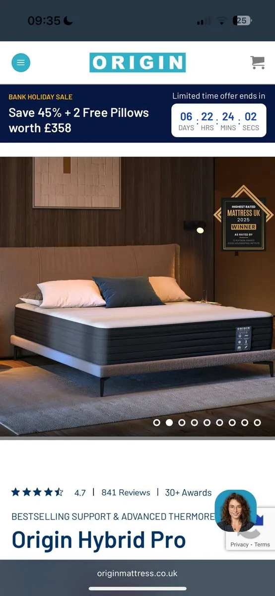 Origin Hybrid Super King Mattress - Image 1