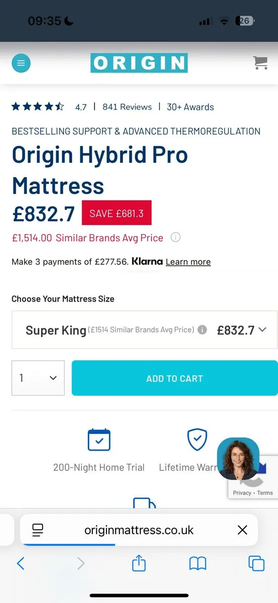Origin Hybrid Super King Mattress - Image 2