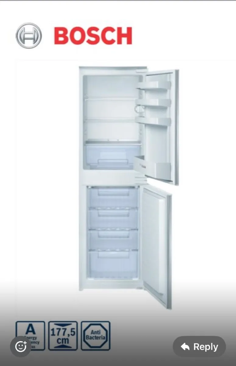 Bosch Integrated A Rated Fridge Freezer - Image 1