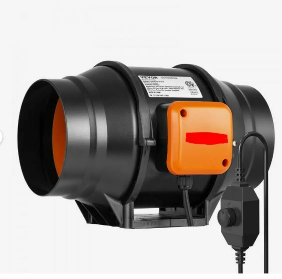 152.4mm Inline Duct Fan HVAC Exhaust Blower Kit - Image 1