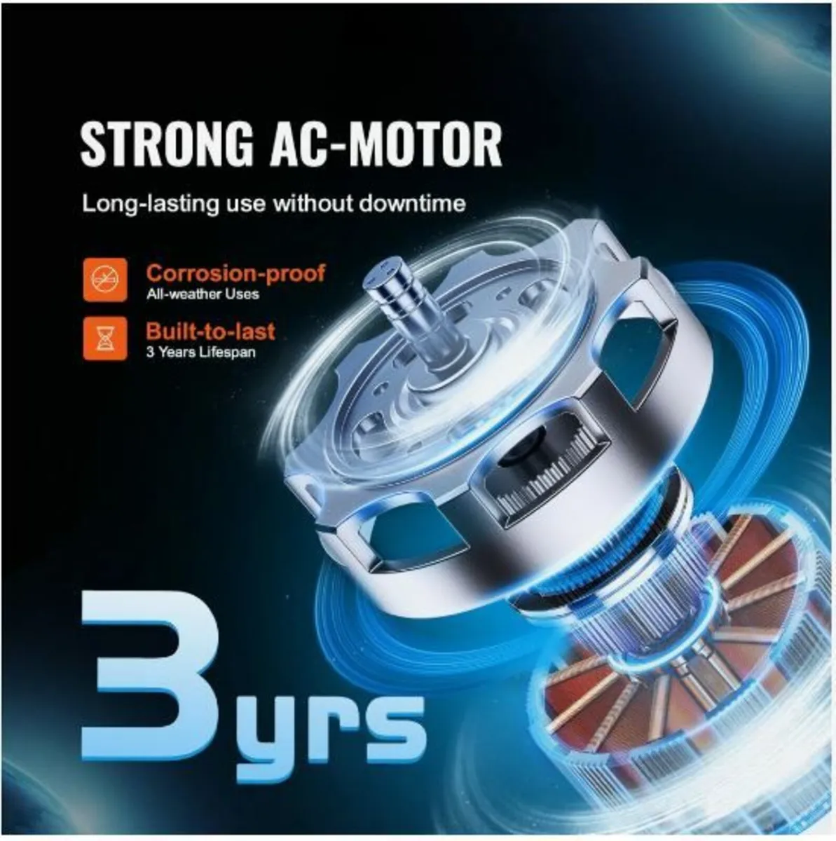 152.4mm Inline Duct Fan HVAC Exhaust Blower Kit - Image 2