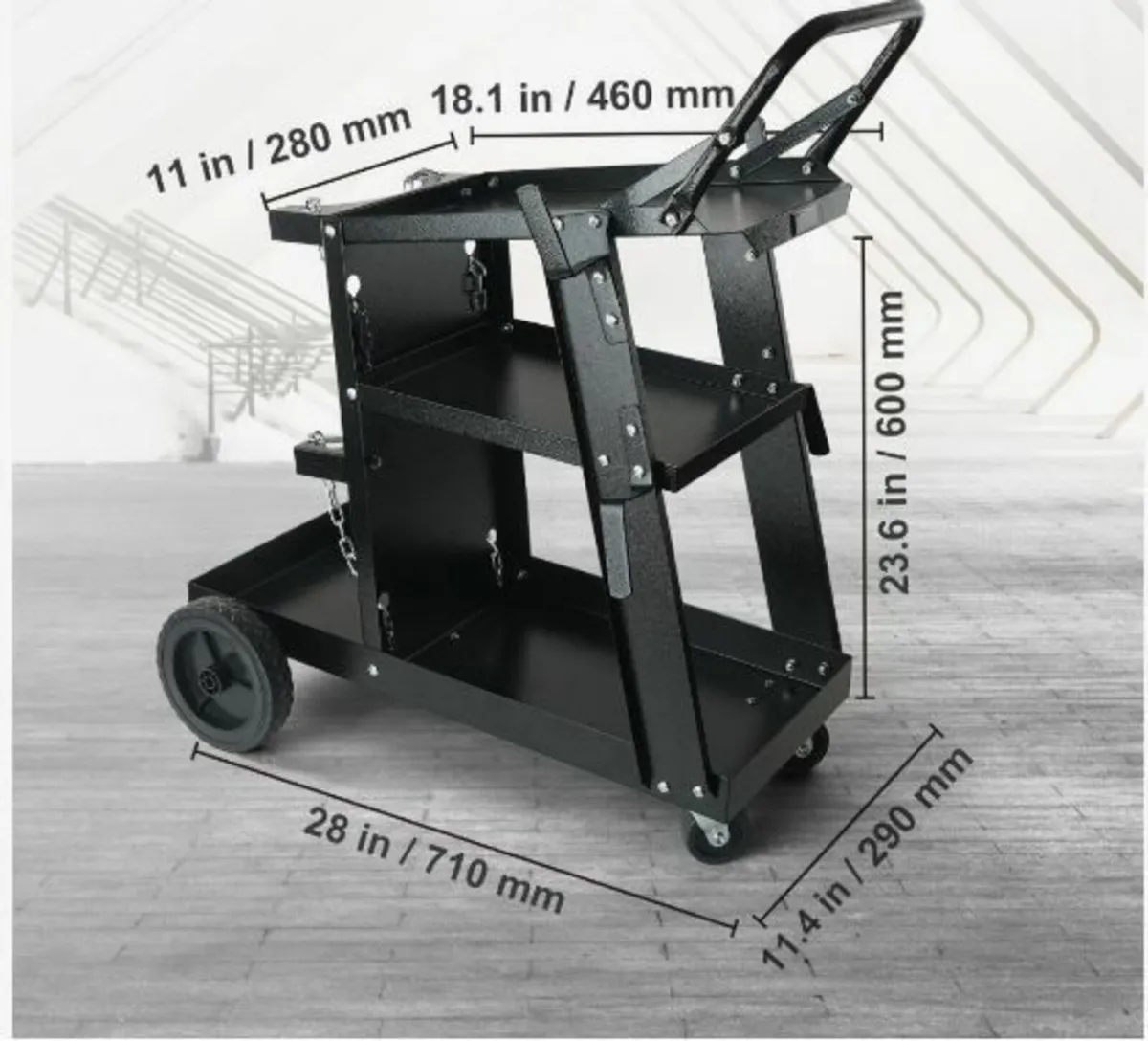 Welding Cart, 3-Tier Welder Cart Heavy Duty - Image 2