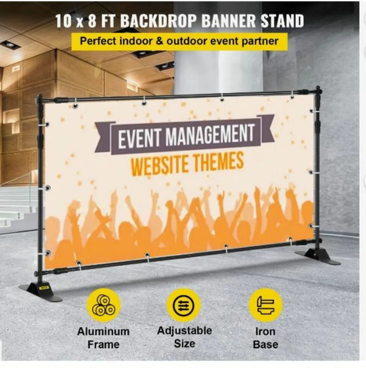 Step and Repeat 8'x8'- 10'x8' Backdrop Banner - Image 2