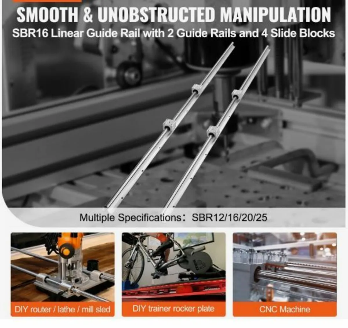 Linear Guide Rail Set, SBR16 1500mm - Image 2