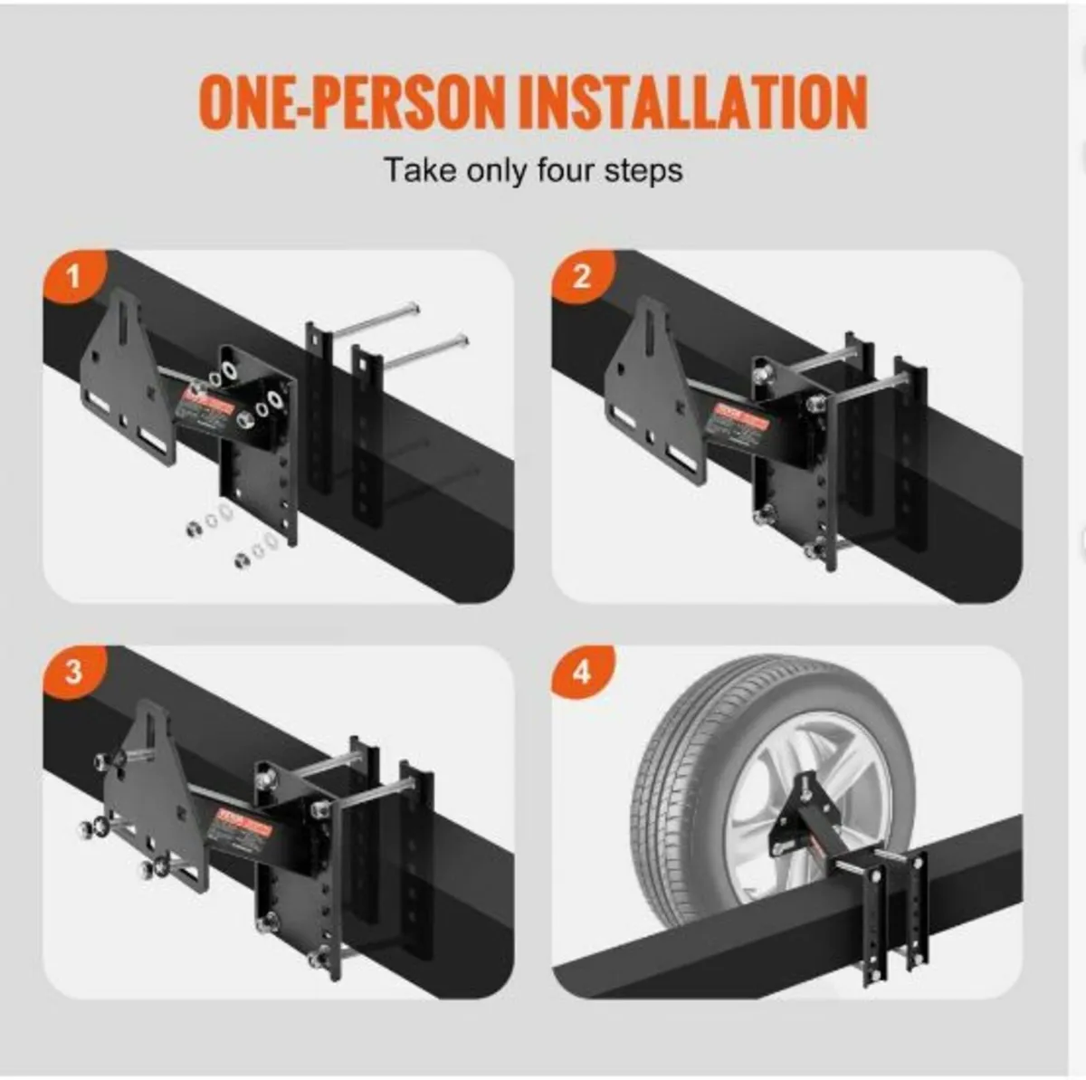 Spare Tire Carrier, Trailer Spare Tire Mount - Image 1