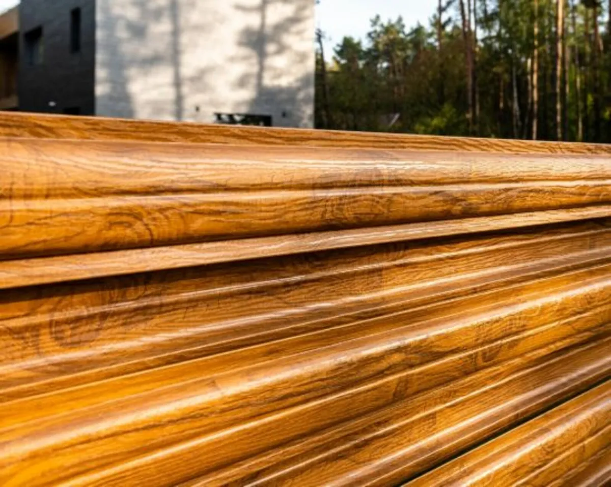 Steel fence Timber imitation - Image 3