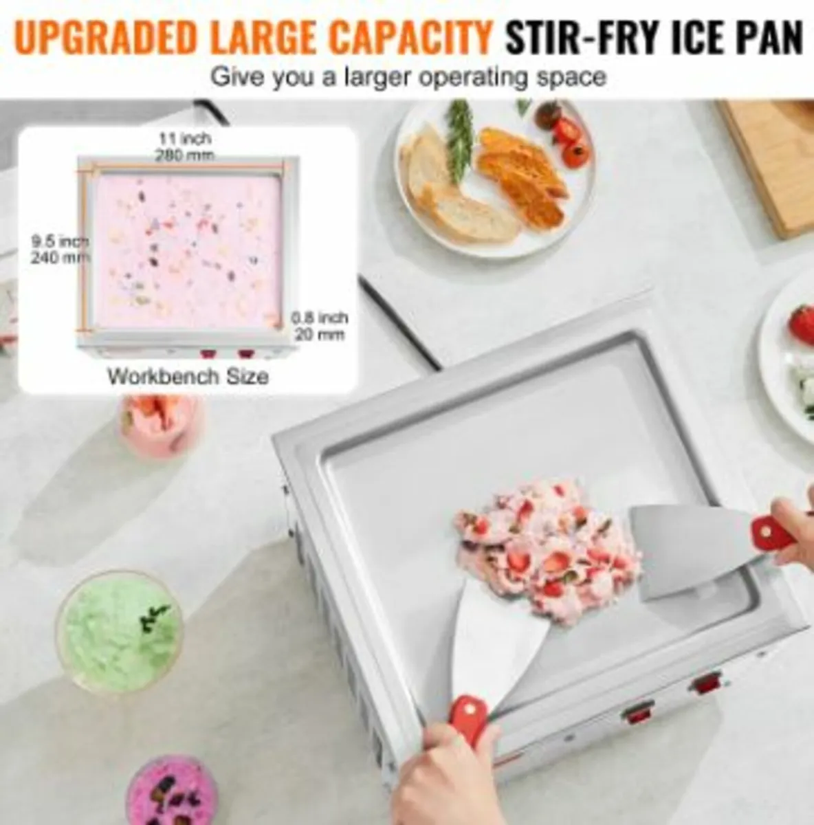 Fried Ice Cream Roll Machine Rolled Ice - Image 4