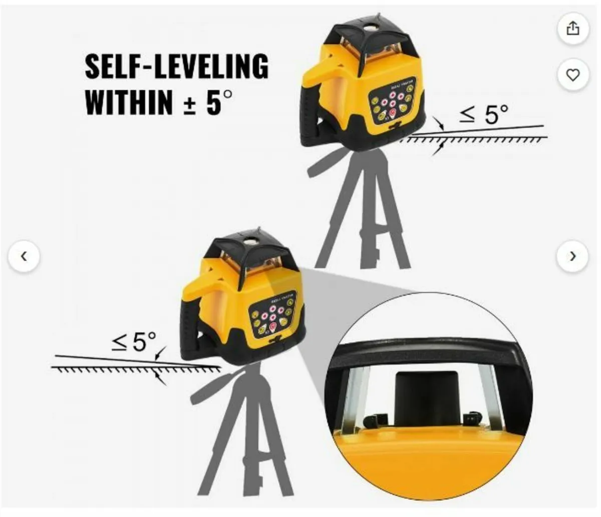 Rotary Laser Level Kit Red Beam Digital - Image 2