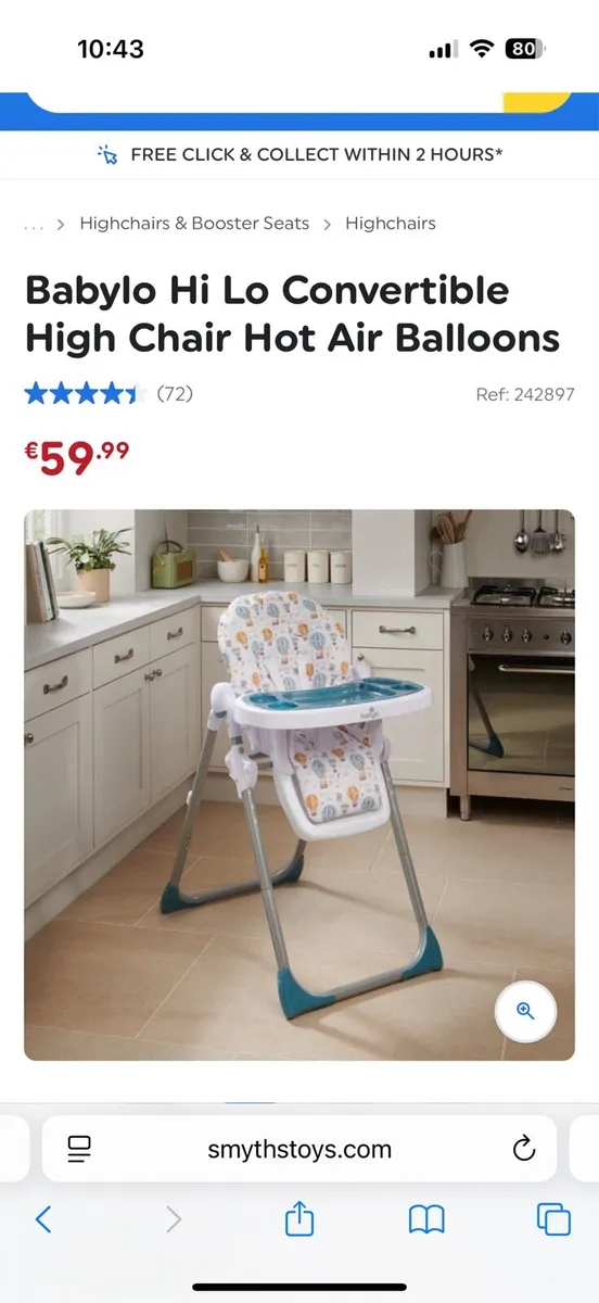 Babylo Hi Lo Convertible High Chair - Image 2