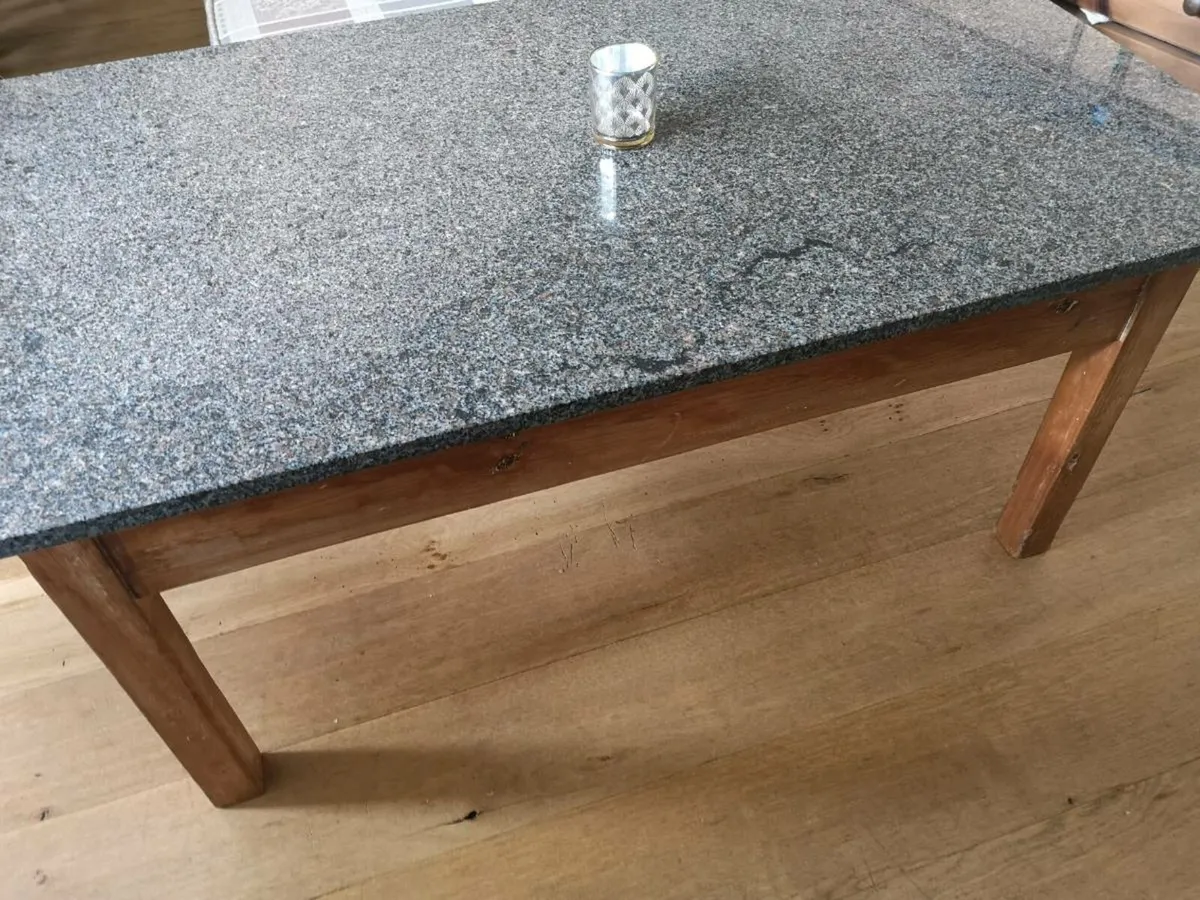 Unusual Granite Top Coffee Table - Image 1