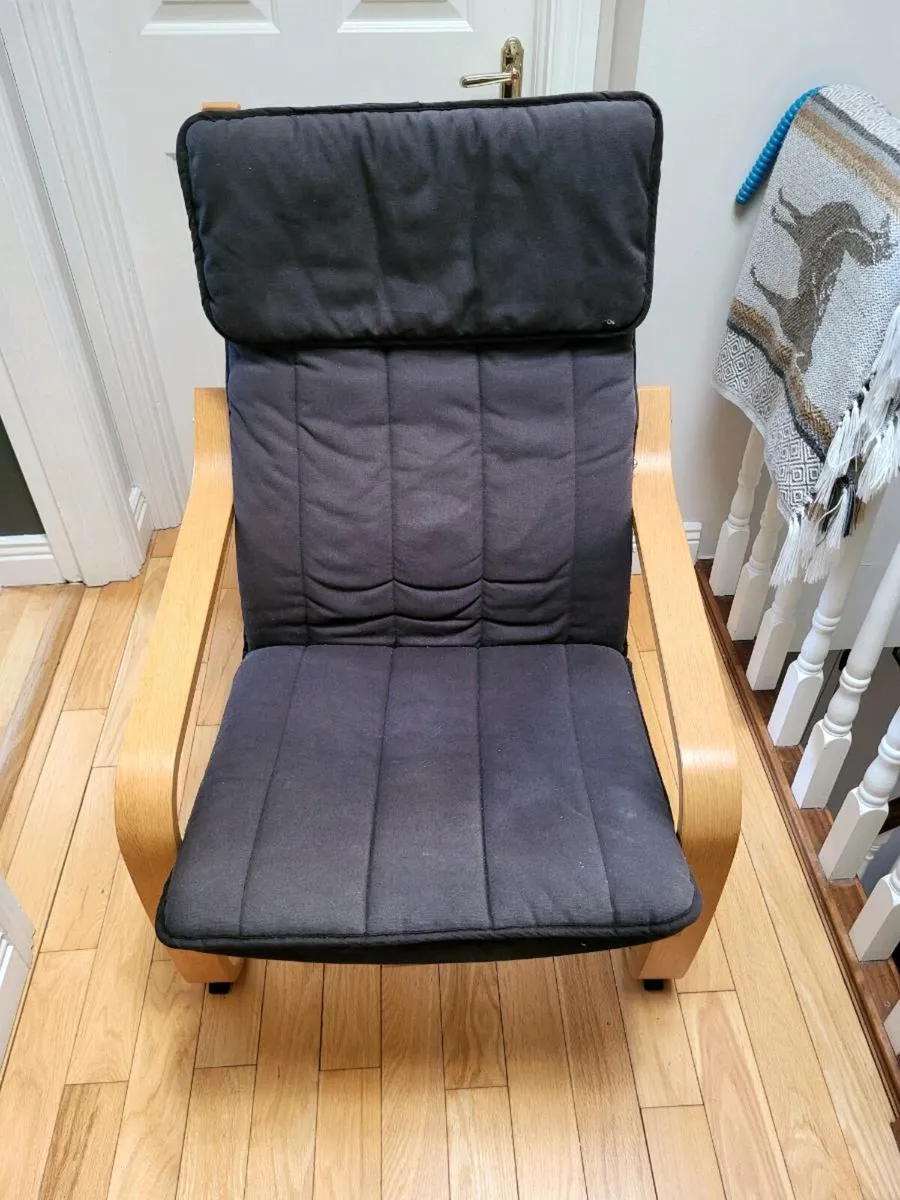 Ikea Poang chair and footstool - Image 2