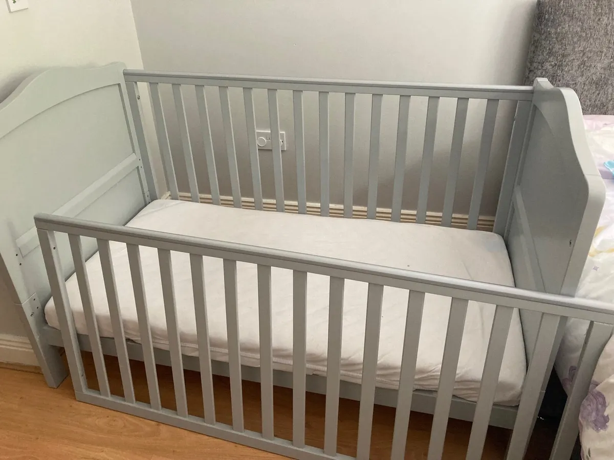 Grey Babylo cot to toddler bed
