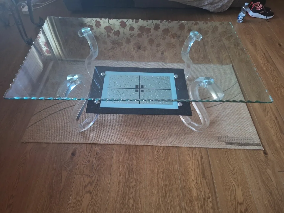 Glass coffee table
