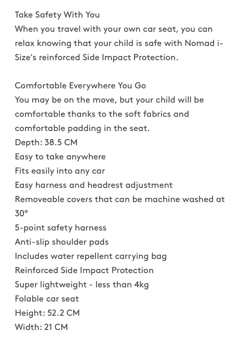Maxi-Cosi Nomad Travel Car Seat - Image 3