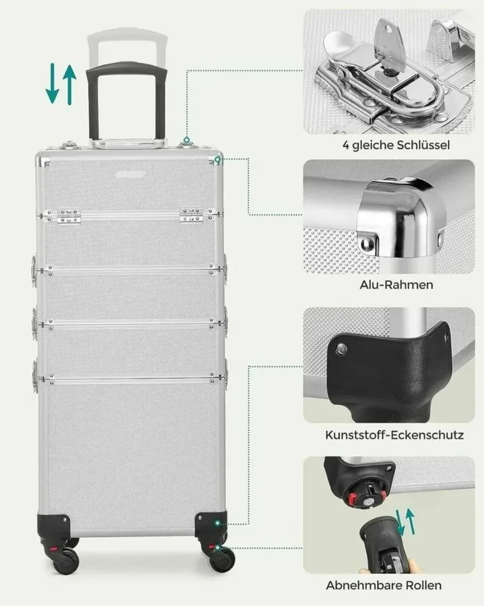 Travel-Friendly Makeup Trolley: Organize in Style - Image 1