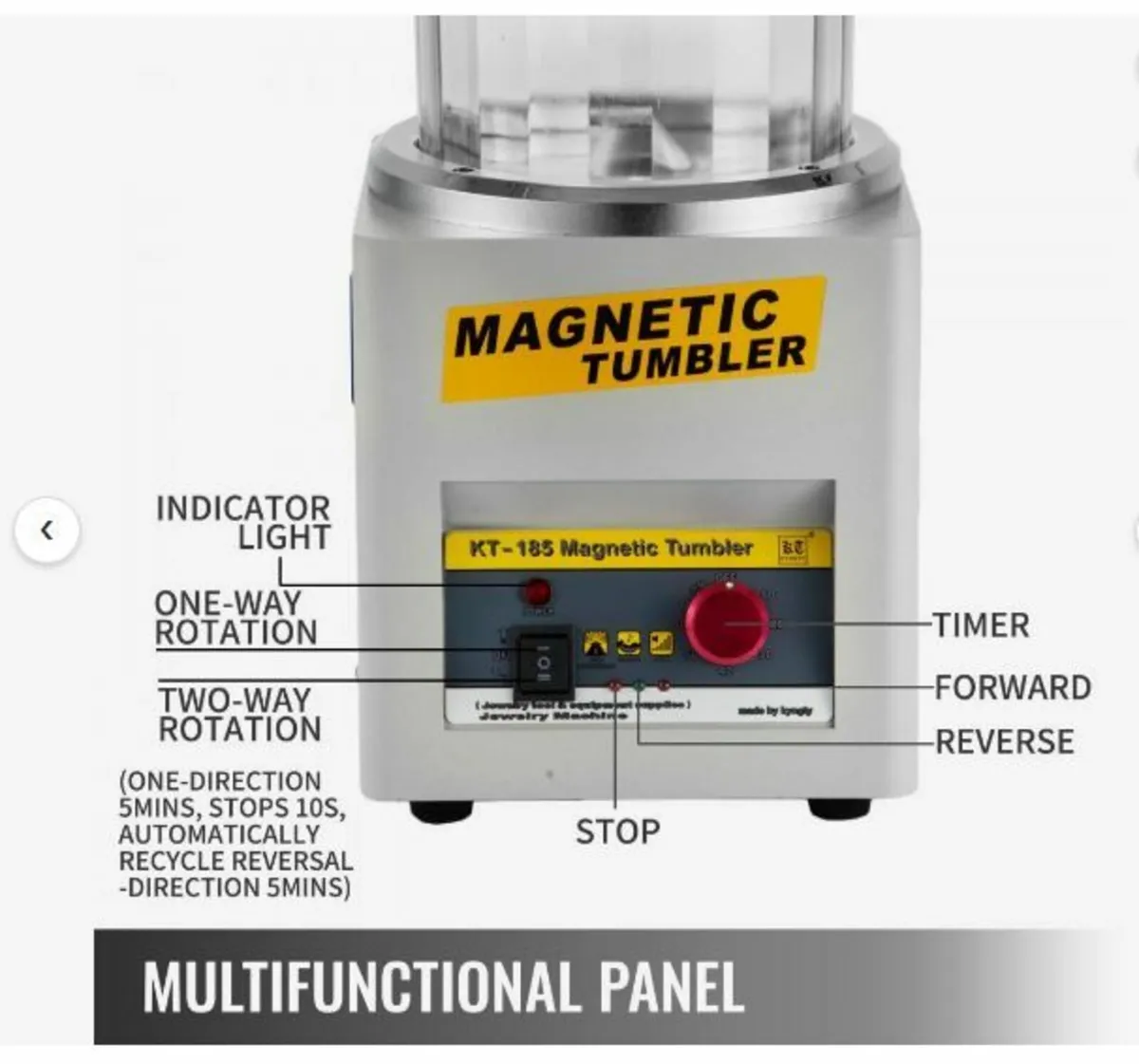 KT-185 Magnetic Tumbler 180mm - Image 2