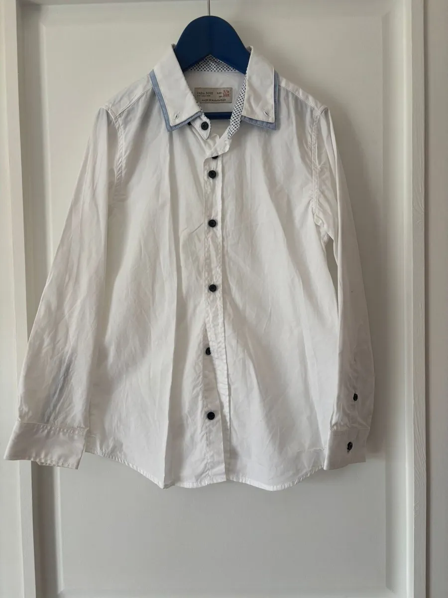 Zara boys white shirt age 7-8 - Image 1
