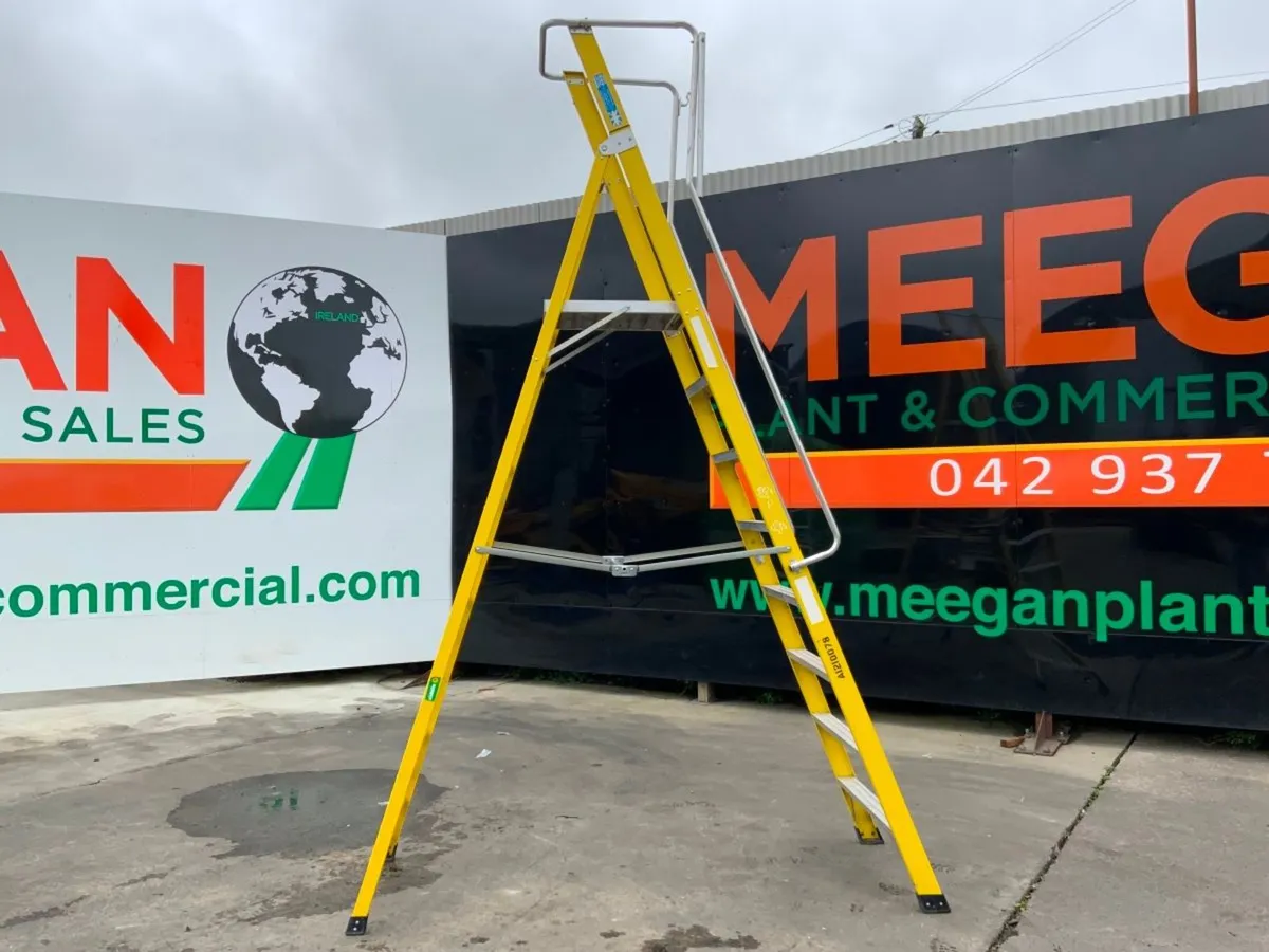 FIBREGLASS PLATFORM ACCESS LADDER.......0442. - Image 1