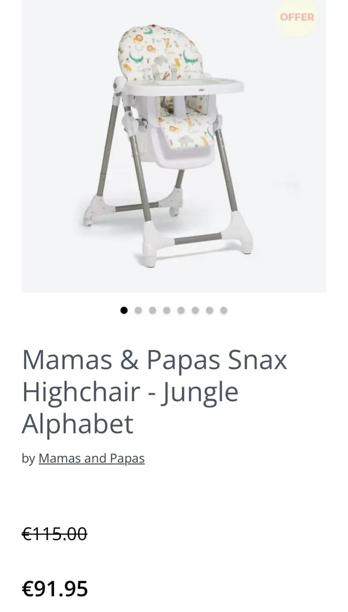 Mamas & Papas Snax Highchair - Image 1