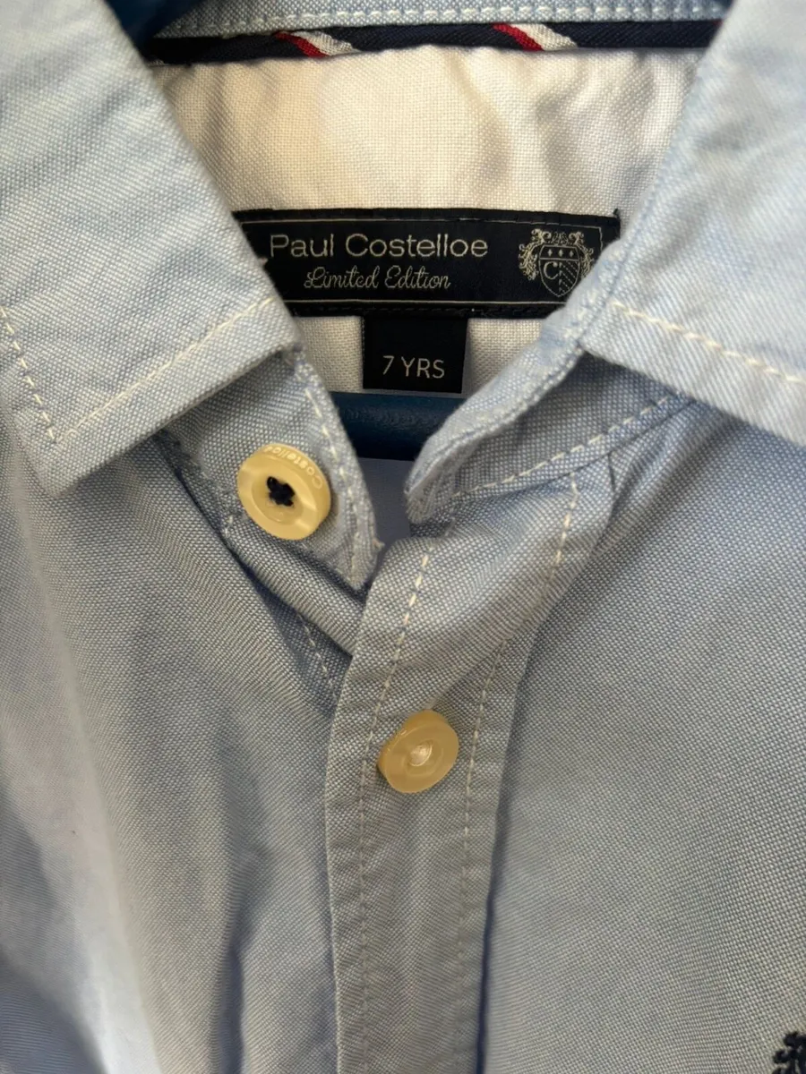 Paul Costelloe Light blue shirt age 7-8 - Image 3