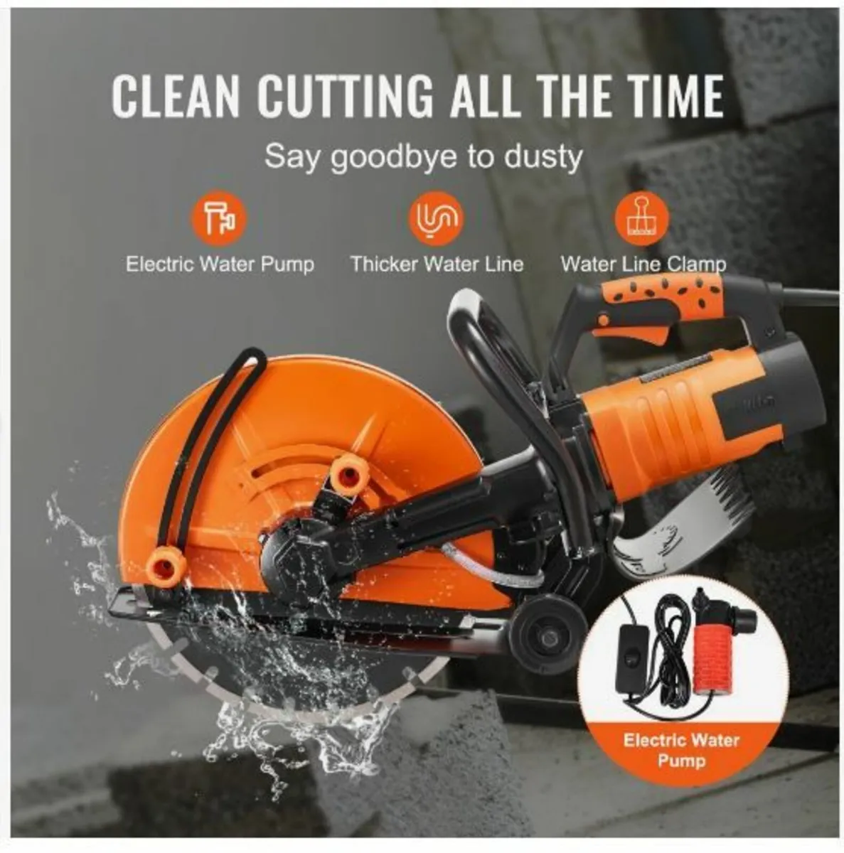 14'' Electric Concrete Saw Wet/Dry Saw Cutter - Image 3