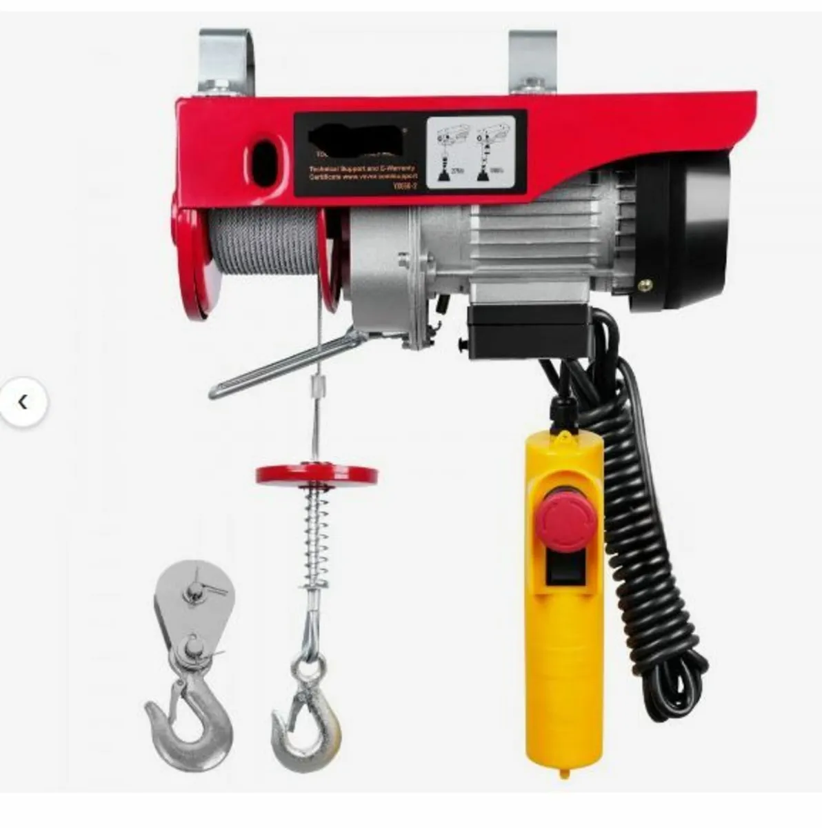 Electric Hoist, 550 lbs Lifting Capacity, 510W - Image 1
