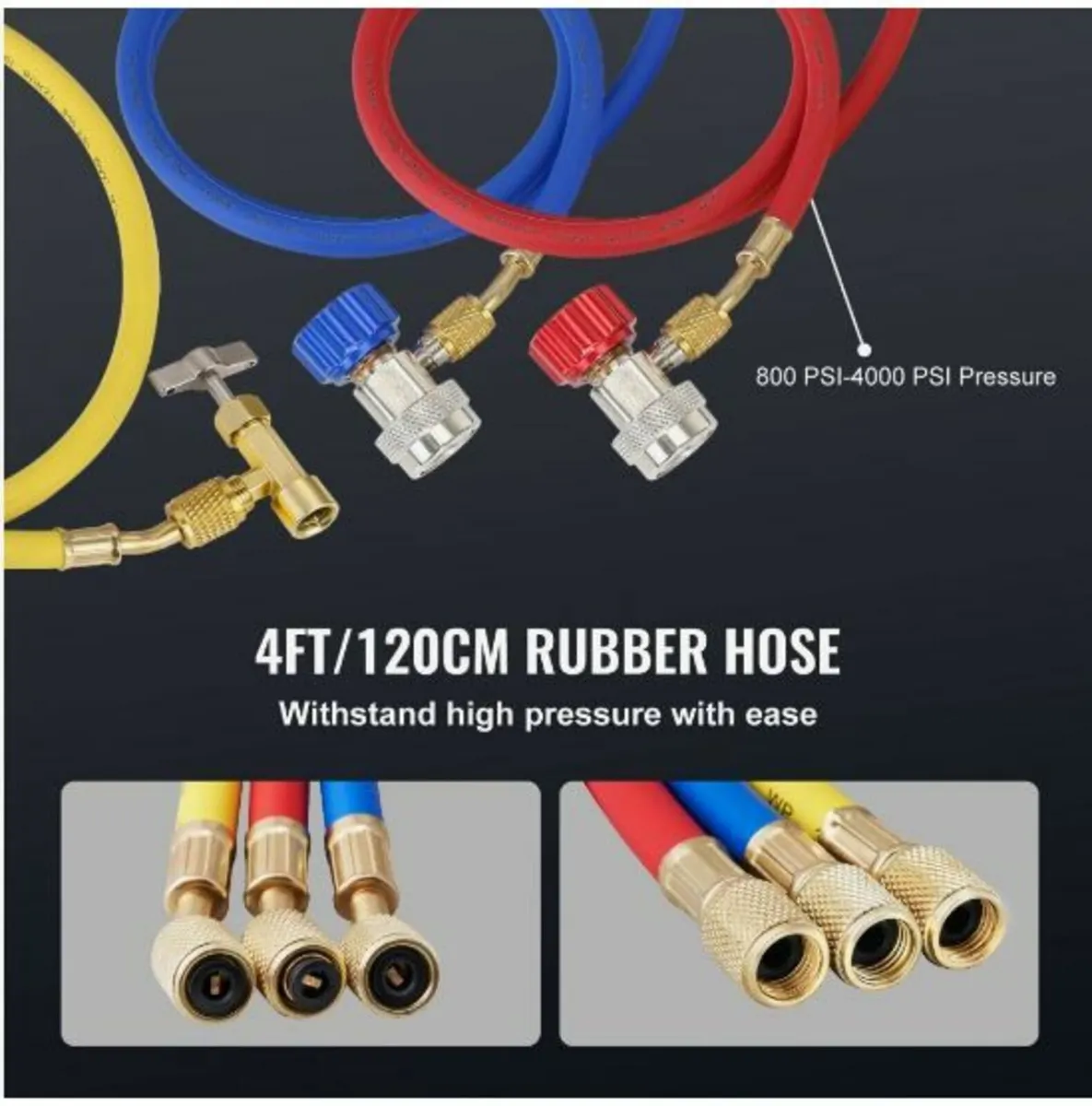 1/5 HP 3.5 CFM AC Vacuum Pump and Gauge Set - Image 4