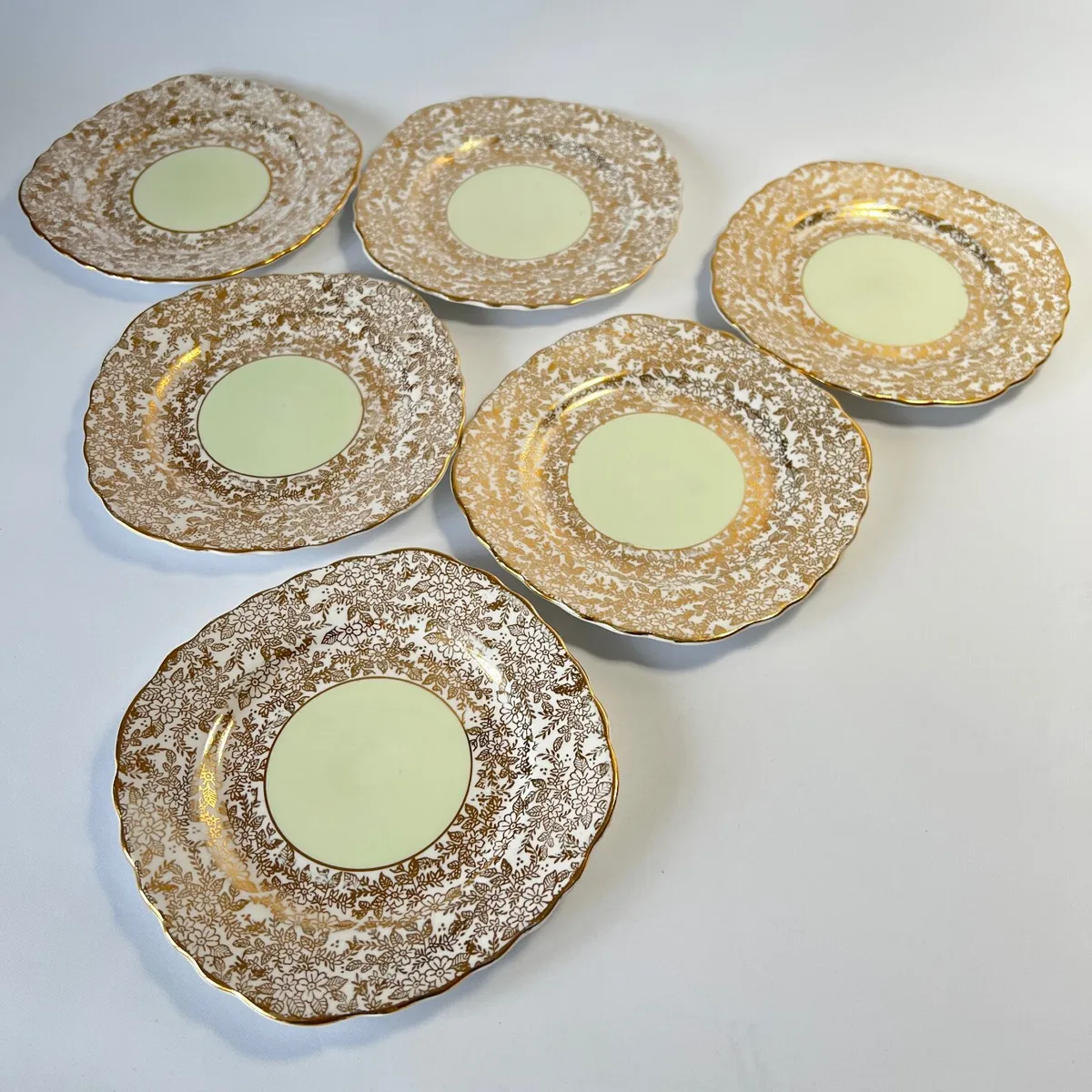 Rare Colclough Gold Harlequin 6605 Tea set vintage - Image 4