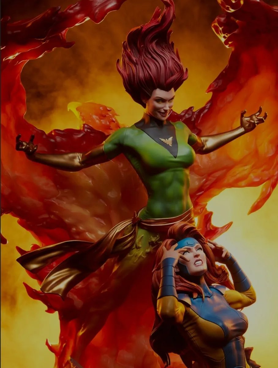 Jean Grey and Phoenix Maquette (Sideshow)