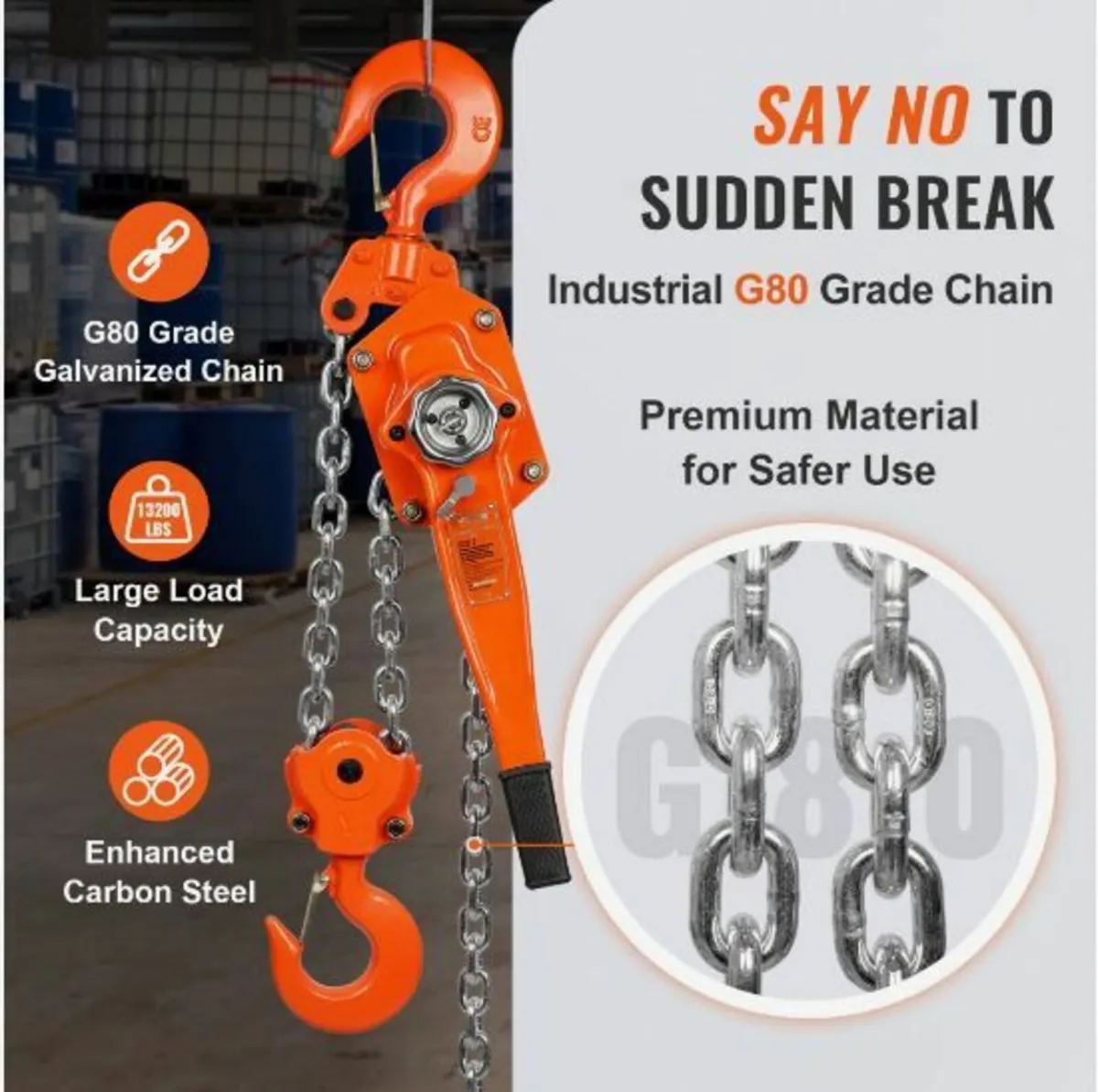 Manual Lever Chain Hoist, 6 Ton - Image 4